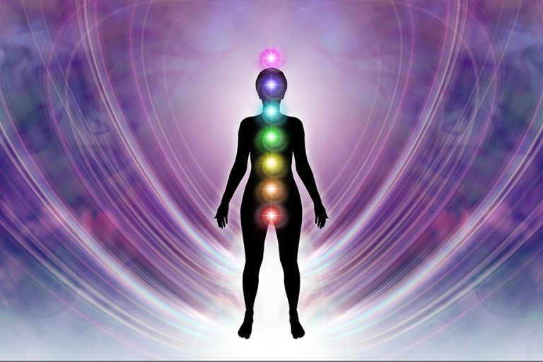 standing up chakra colorful