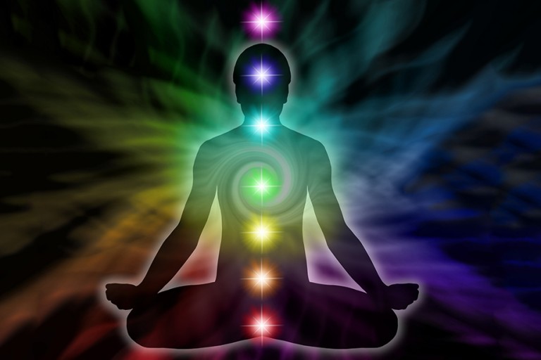 colorful yoga chakra