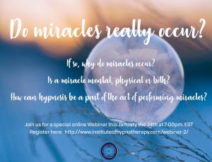 Working Miracles through Hypnotherapy Training Webinar