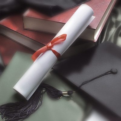 academic cap and diploma